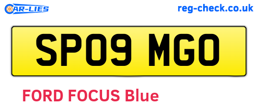 SP09MGO are the vehicle registration plates.