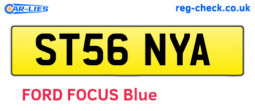 ST56NYA are the vehicle registration plates.