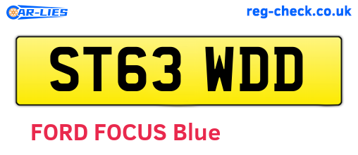 ST63WDD are the vehicle registration plates.