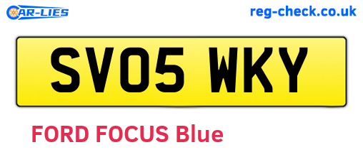 SV05WKY are the vehicle registration plates.