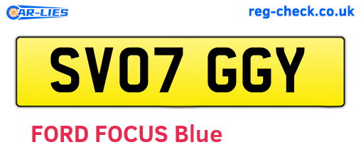 SV07GGY are the vehicle registration plates.