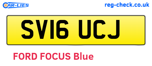 SV16UCJ are the vehicle registration plates.