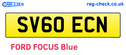 SV60ECN are the vehicle registration plates.