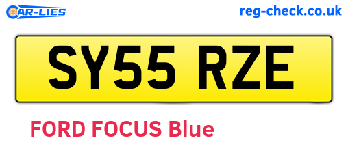 SY55RZE are the vehicle registration plates.