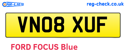 VN08XUF are the vehicle registration plates.