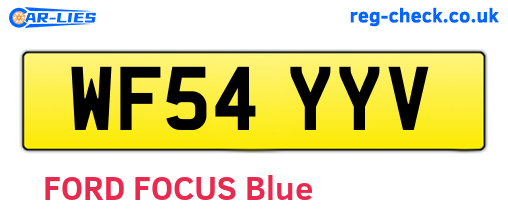 WF54YYV are the vehicle registration plates.