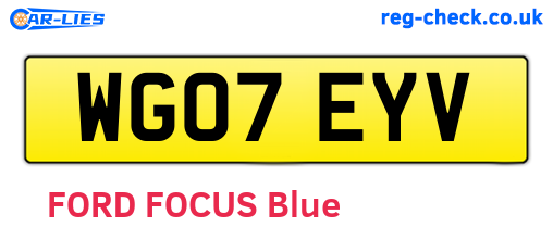 WG07EYV are the vehicle registration plates.