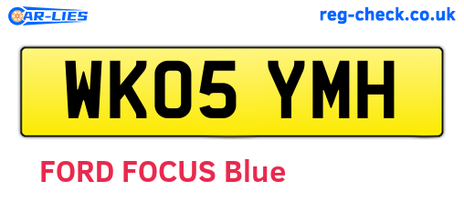 WK05YMH are the vehicle registration plates.
