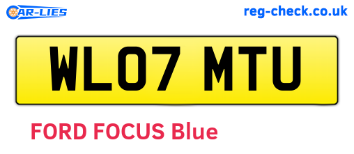 WL07MTU are the vehicle registration plates.
