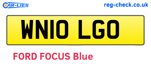 WN10LGO are the vehicle registration plates.