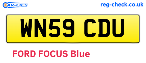 WN59CDU are the vehicle registration plates.