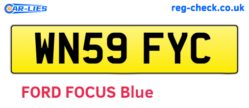 WN59FYC are the vehicle registration plates.