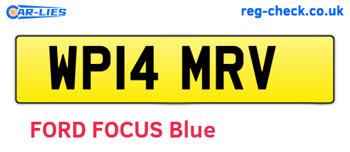 WP14MRV are the vehicle registration plates.