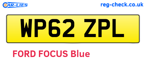 WP62ZPL are the vehicle registration plates.