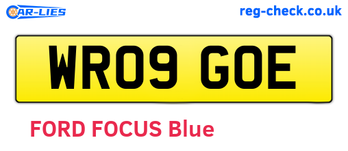 WR09GOE are the vehicle registration plates.