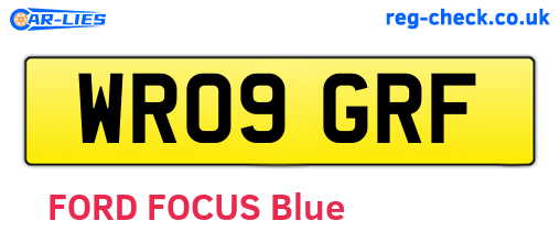 WR09GRF are the vehicle registration plates.