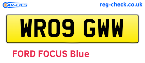 WR09GWW are the vehicle registration plates.