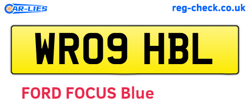 WR09HBL are the vehicle registration plates.