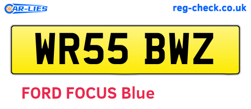 WR55BWZ are the vehicle registration plates.