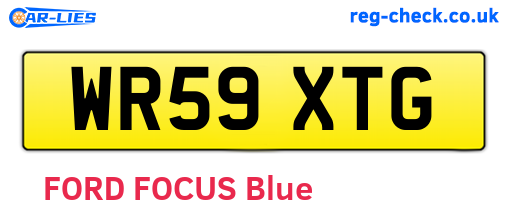 WR59XTG are the vehicle registration plates.