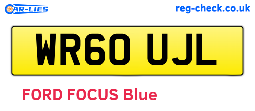 WR60UJL are the vehicle registration plates.