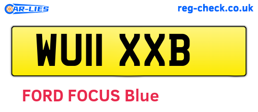 WU11XXB are the vehicle registration plates.