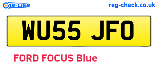 WU55JFO are the vehicle registration plates.