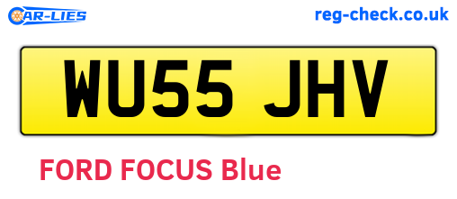 WU55JHV are the vehicle registration plates.