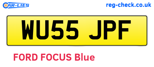 WU55JPF are the vehicle registration plates.