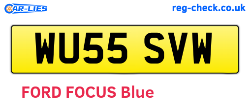 WU55SVW are the vehicle registration plates.
