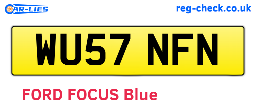 WU57NFN are the vehicle registration plates.