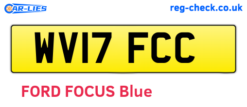WV17FCC are the vehicle registration plates.