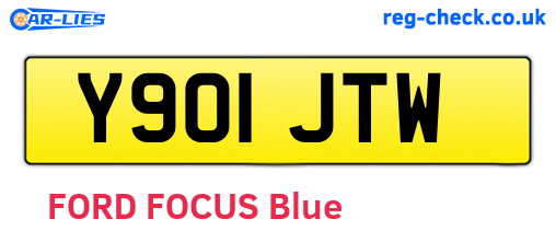 Y901JTW are the vehicle registration plates.