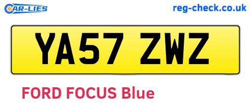 YA57ZWZ are the vehicle registration plates.