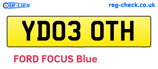 YD03OTH are the vehicle registration plates.