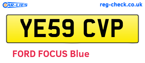 YE59CVP are the vehicle registration plates.