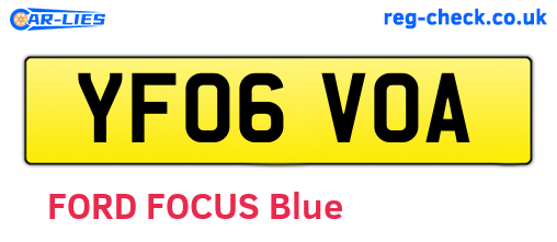 YF06VOA are the vehicle registration plates.