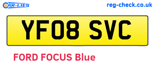 YF08SVC are the vehicle registration plates.