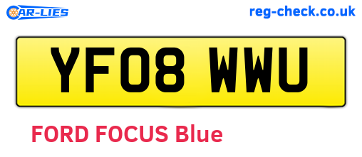 YF08WWU are the vehicle registration plates.