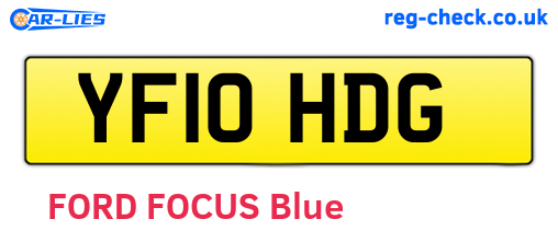 YF10HDG are the vehicle registration plates.