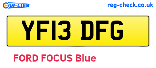 YF13DFG are the vehicle registration plates.