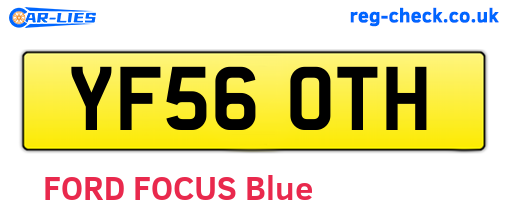 YF56OTH are the vehicle registration plates.