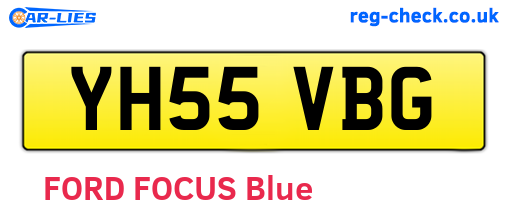 YH55VBG are the vehicle registration plates.