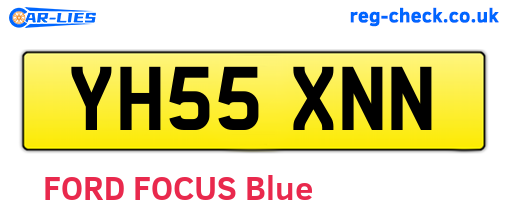YH55XNN are the vehicle registration plates.