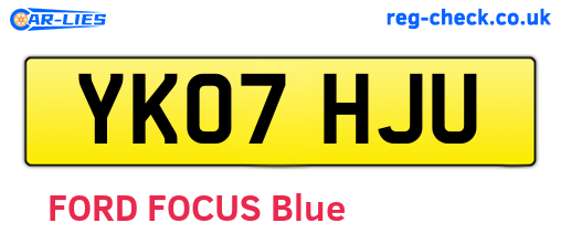 YK07HJU are the vehicle registration plates.