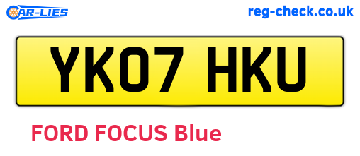 YK07HKU are the vehicle registration plates.