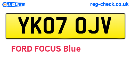YK07OJV are the vehicle registration plates.