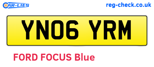 YN06YRM are the vehicle registration plates.