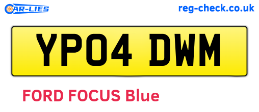 YP04DWM are the vehicle registration plates.