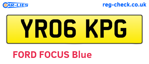 YR06KPG are the vehicle registration plates.